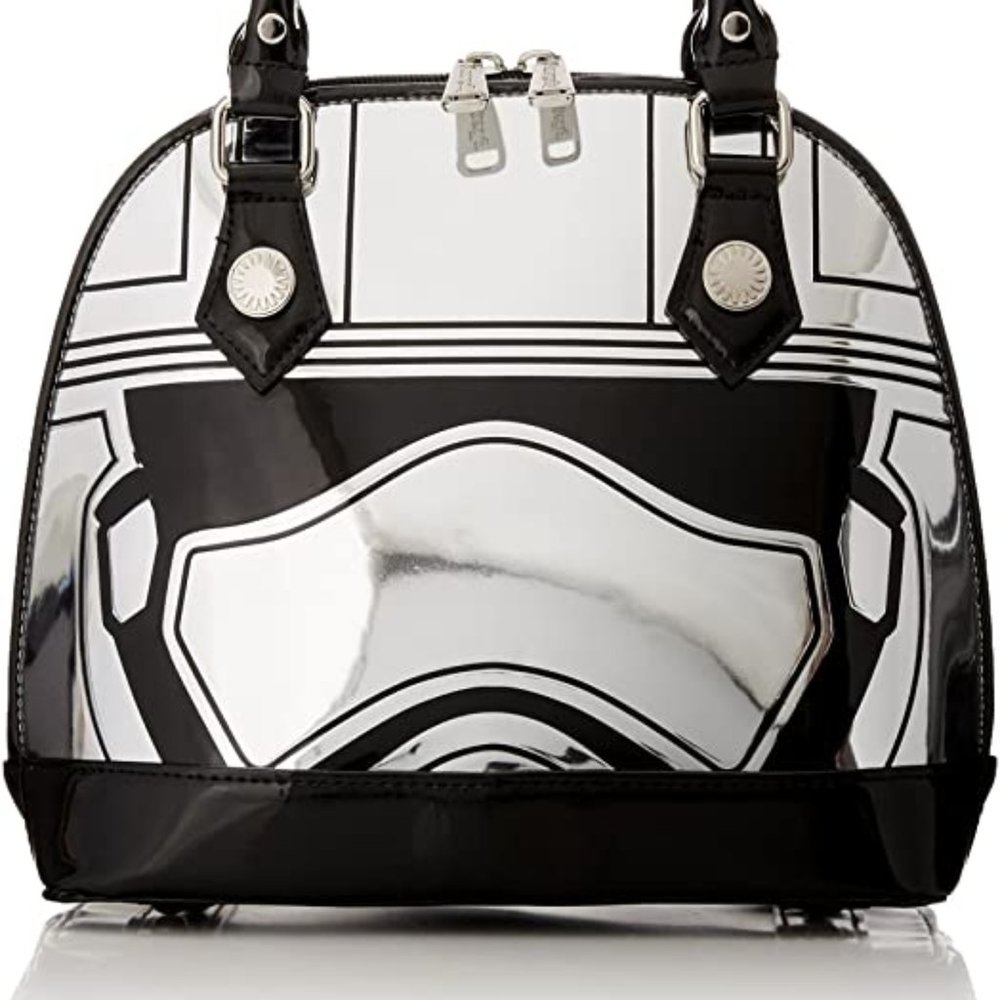 Loungefly Captain Phasma Silver Metallic Embossed Dome Bag (rare)